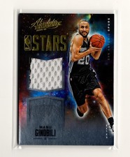 Manu Ginobili 2015-16 Panini Absolute #8 NBA Stars Materials Prime GW PATCH /25
