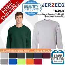    JERZEES Unisex Super Sweats NuBlend Crewneck Sweatshirt Up To 3XL 4662MR