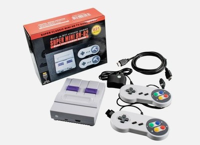Super Mini SNES SN-02 retro NES hdmi TV game console w/ 821 classic 8-bit games