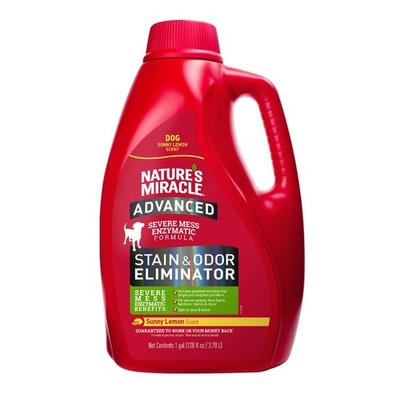 Nature s Miracle Advanced Stain & Odor Eliminator, 128 Fl Oz (Pack of 1), Red