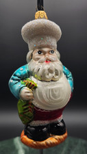 KURT ADLER POLONAISE Santa CHEF ORNAMENT Cook Baker Restaurant W/Fish