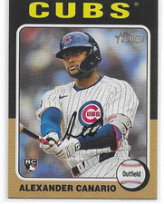 2024 Topps Heritage High Number Alexander Canario Rookie Card RC. rookie card picture