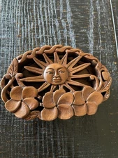 Celestial Sunburst Sun Secret puzzle Box Stash Jewelry Box Trinket Box  carved