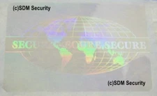 100 ID Badge or Credit Card Overlay Hologram Tamper Proof Void Security #5006
