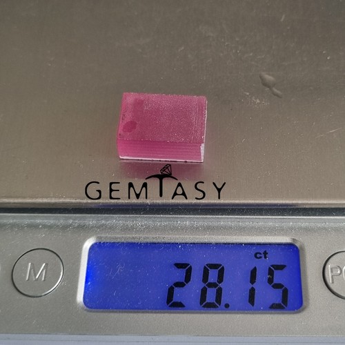 Pietra grezza per sfaccettatura - Rosa zaffiro (tirata) coltivata in laboratorio 26-29ct - Foto 2 di 6