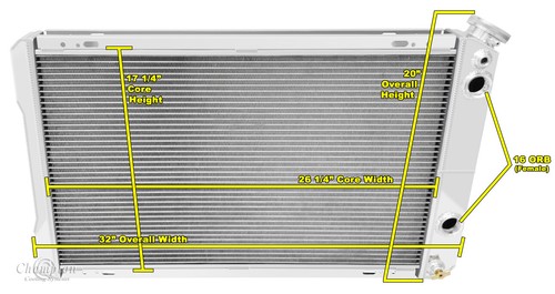 3 Row MN Champion Radiator,12" Fans,1 1/4",1 1/2"-1982-1992 Trans Am LS Swap - Picture 5 of 9