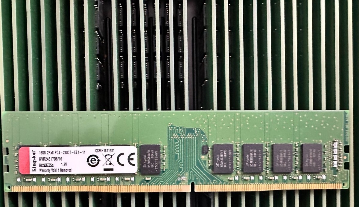 Kingston 16GB DDR4 2400 ECC UDIMM RAM 2Rx8 PC4-2400T-EE1