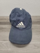 Adidas Hat Adult Adjustable Strapback Navy Blue Wave Logo Dad Hat