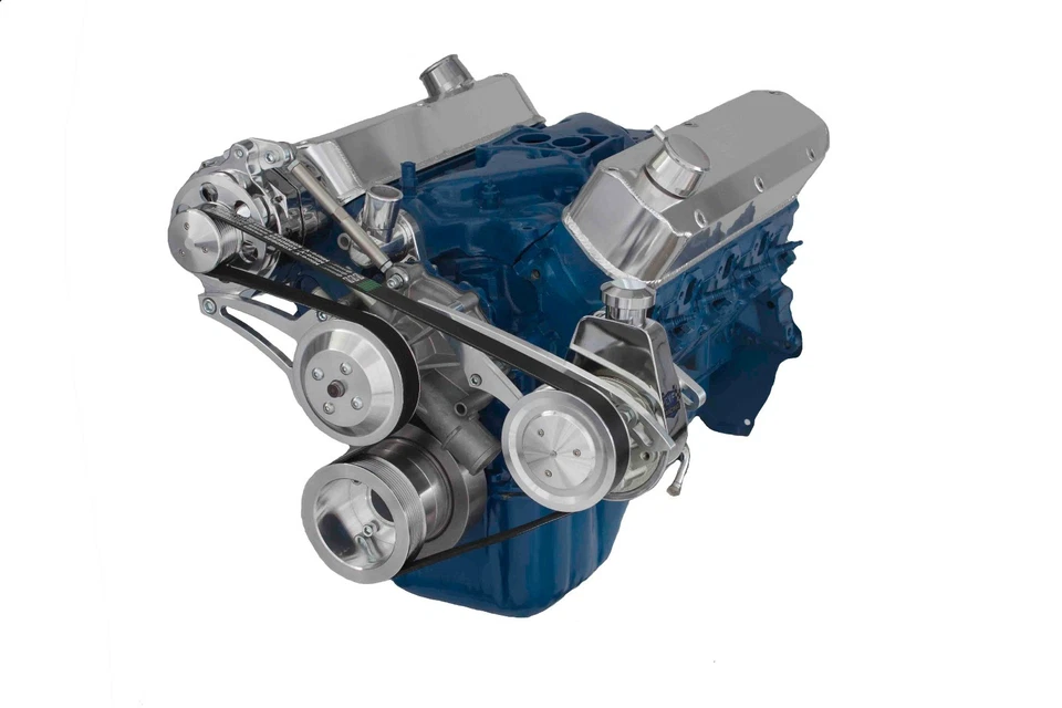 Kit de polea serpentina dirección asistida Ford 5,0 L SBF bloque pequeño Saginaw SBF 302 Foto 2 de 4