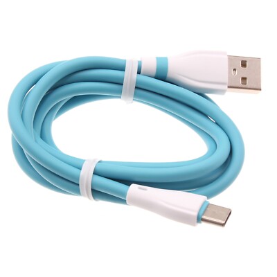 Blue 4ft USB-C Cable Charger Cord Power Wire Type-C Fast Charge for Cell Phones