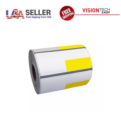 Zebra 2 5/8 x 1 1/8 POLYPRO 4000D Yellow Price tag, 500Label/Roll, 24Roll/Box
