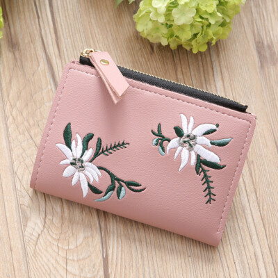 Small Wallet for Womens Fashion Leather Floral Clutch Coin Pocket Card  Holder US