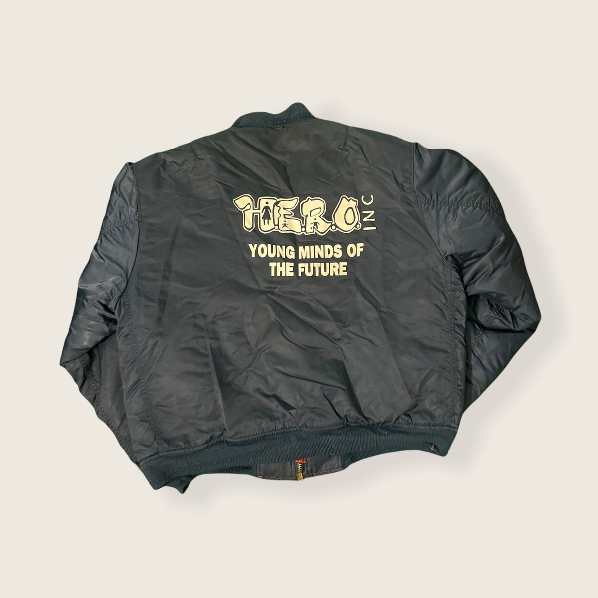 Vintage Flight Jacket Embroidered Screen Print Bomber Jacket Pilot