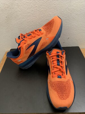Brooks Men's Launch Neutral Running Shoes Flame Orange Navy