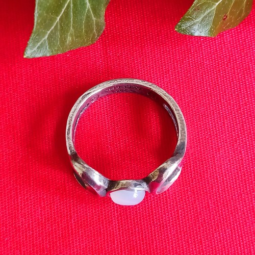 Anillo triple diosa talla Q anillo triple alquimia - Imagen 3 de 4