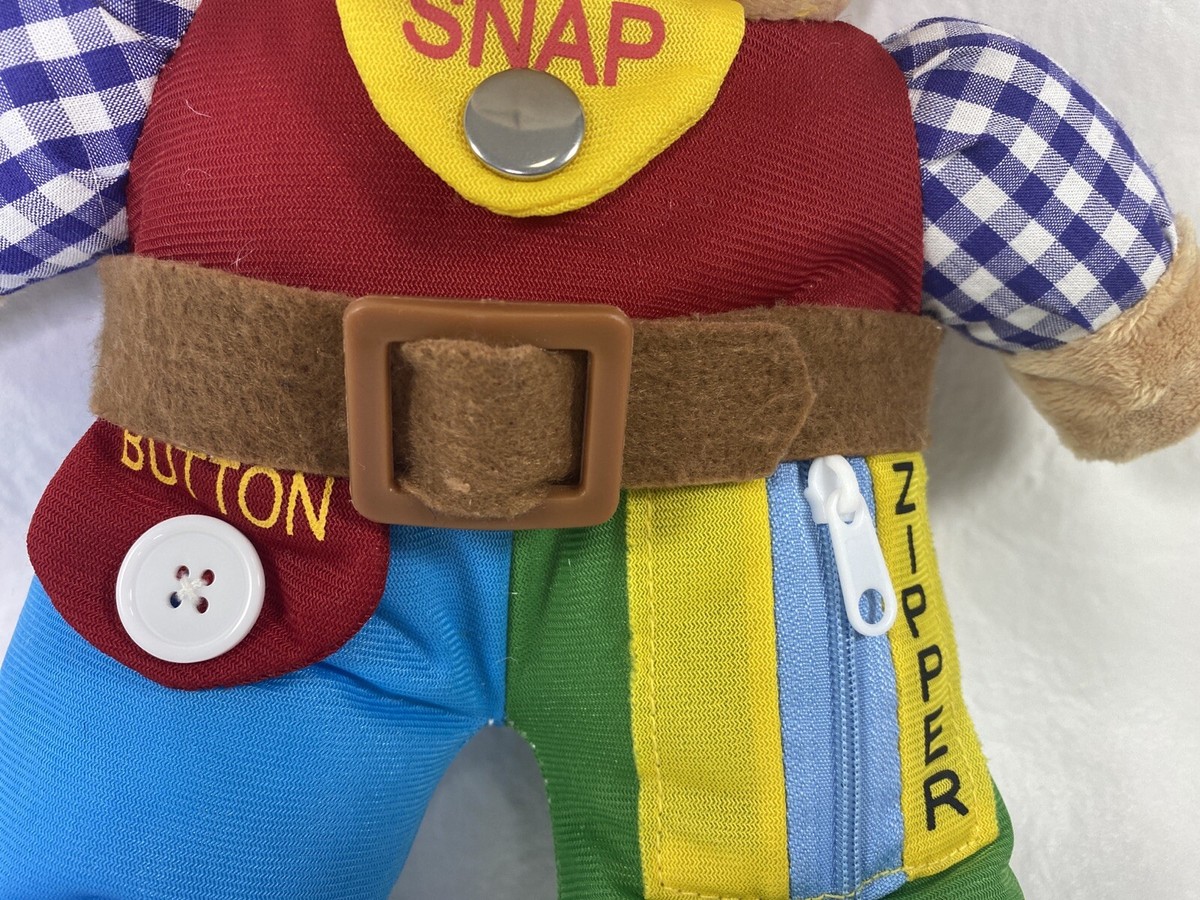 Learning Educational Bear Plush GabiToy 14” Zipper Button