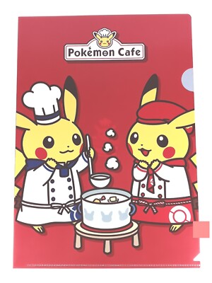 Pikachu Pokemon Cafe A4 Clear File Japanese Nintendo F/S