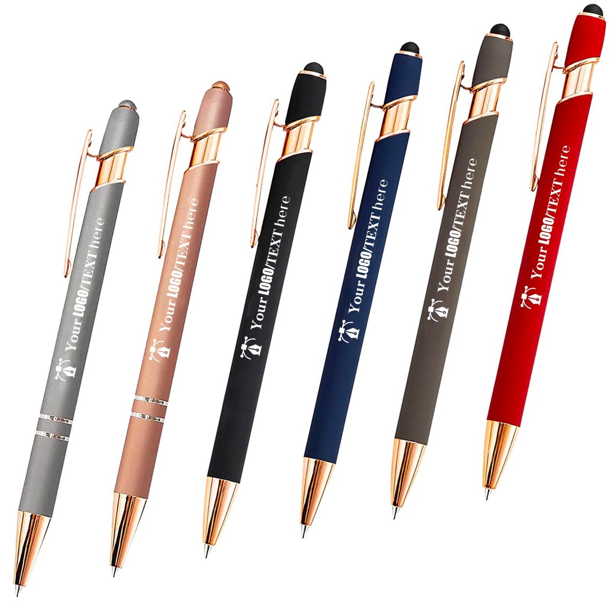 Personalised Pen 1-300 Stylus Pen Promotional Gift Bulk Pens Custom Rose  Gold
