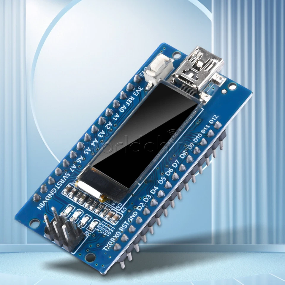 Nano V3.0 ATmega328P CH340C Board + 0.91'' OLED Display SSD1306 IIC For Arduino - Image 4 of 4