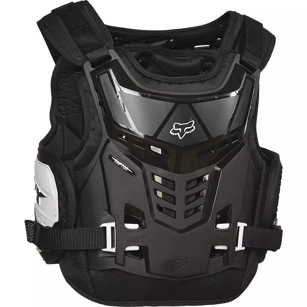 FOX RACING YOUTH RAPTOR PROFRAME LC, CE - CHEST PROTECTOR - BLACK/WHITE