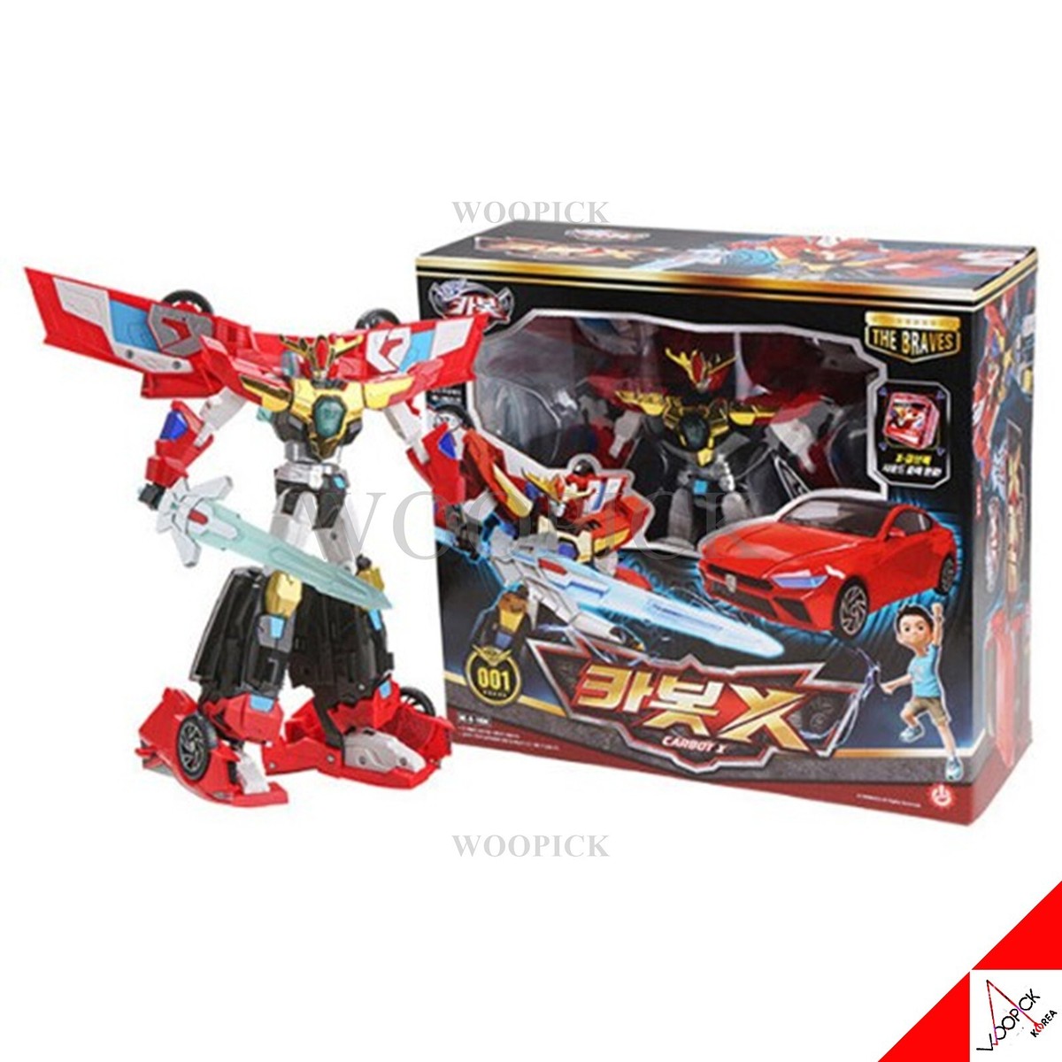 Hello Carbot The Braves CARBOT X Transformer Robot Car Cube Pack