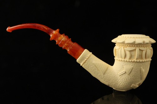 srv - Freemasonry Topkapi Block Meerschaum Pipe with fitted case 15358t - Picture 10 of 11