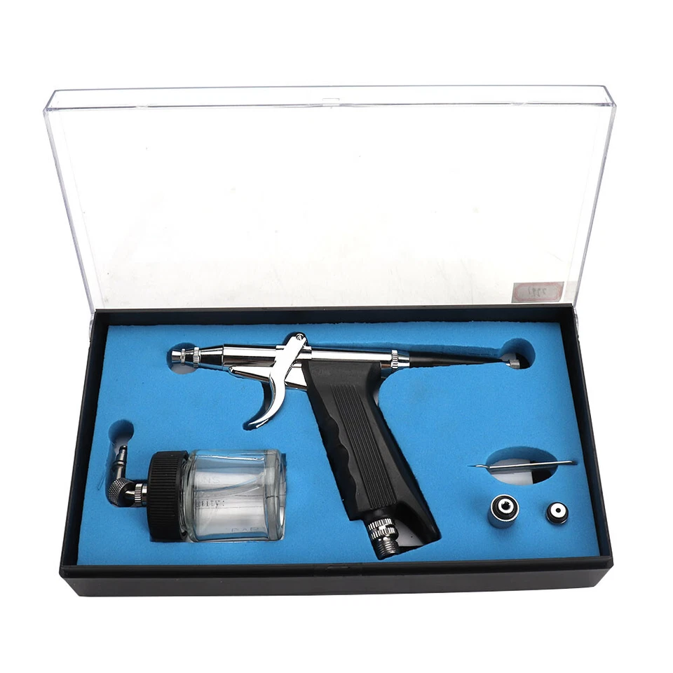 Dual-Action 0.3mm Airbrush Kit Air-Brush Paint Spray Gun Airbrush F Paint Tattoo - Image 4 of 4