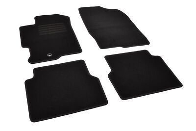 Tappetini Auto In Velluto Per Mazda 6 II (2007-2012) – Set Lato Guida Con Fissaggi – Protezione Tallone E Fondo Antiscivolo – Colore Nero, Peso 1900g/m²