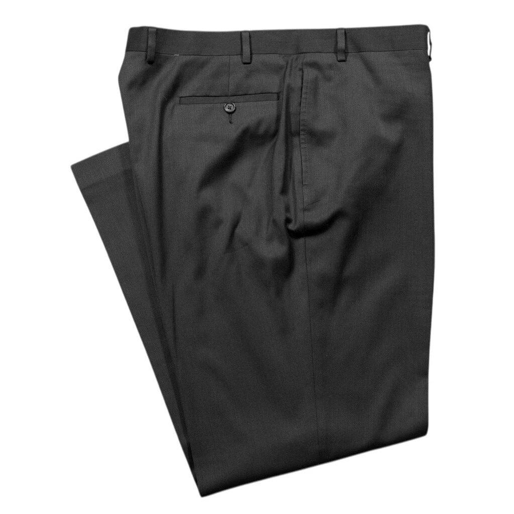 Ralph Lauren Mens 40x32 Gray Flat Front Dress Pants Office Work Trousers