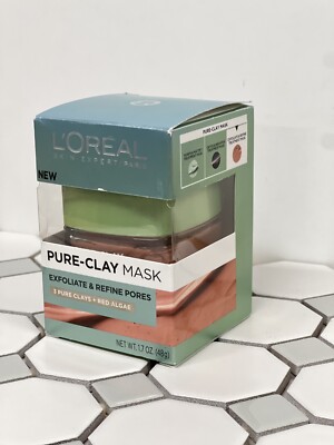 L'Oreal Pure-Clay Mask Exfoliate & Refine Pores (3 Pure Clays + Red Algae)