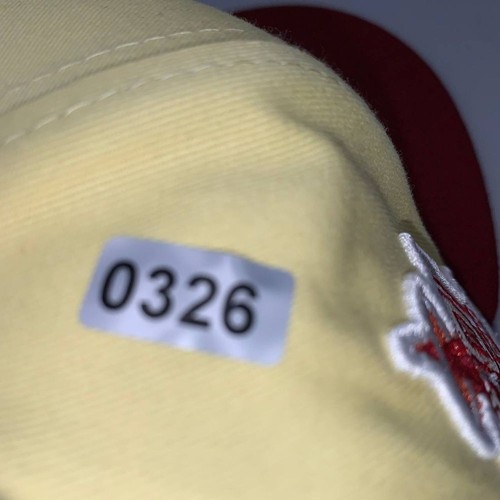 Los Angeles LA Angels Hat Men 7 1/2 Yellow Red 59Fifty New Era MLB Fitted Cap - Picture 8 of 8