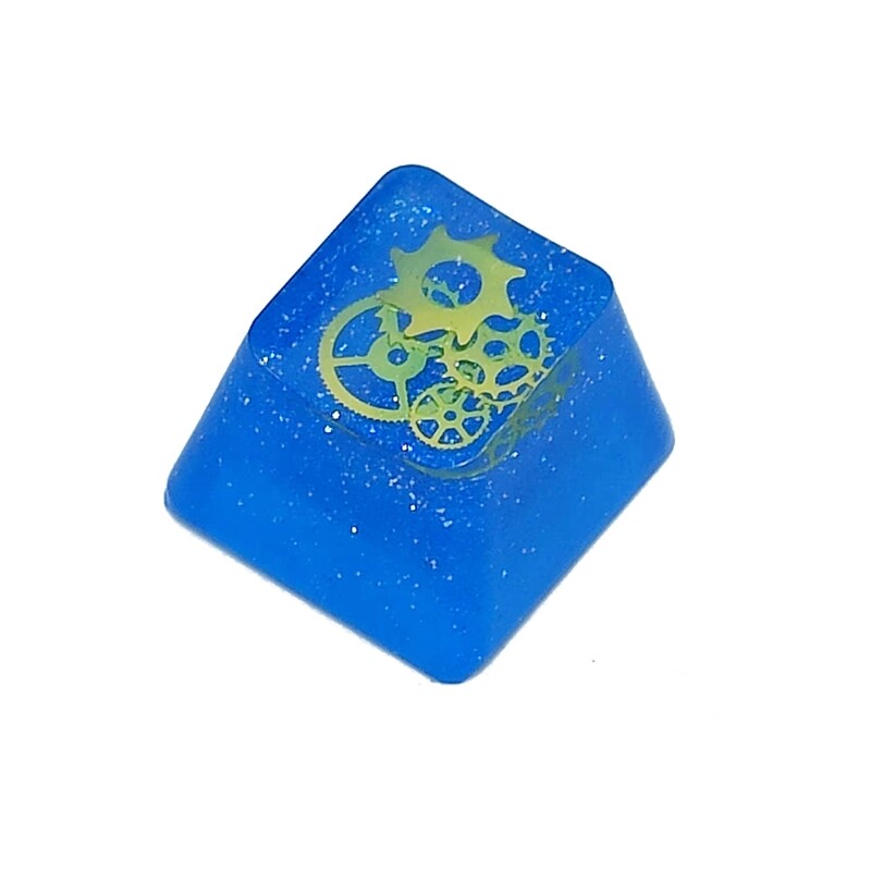 Mechanical Keyboard with Resin Keycaps and Blue Backlighting for Gaming