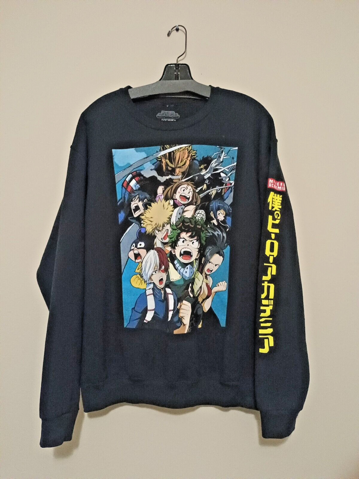 Funimation Anime My Hero Academia Crewneck Sweatshirt Men's Large