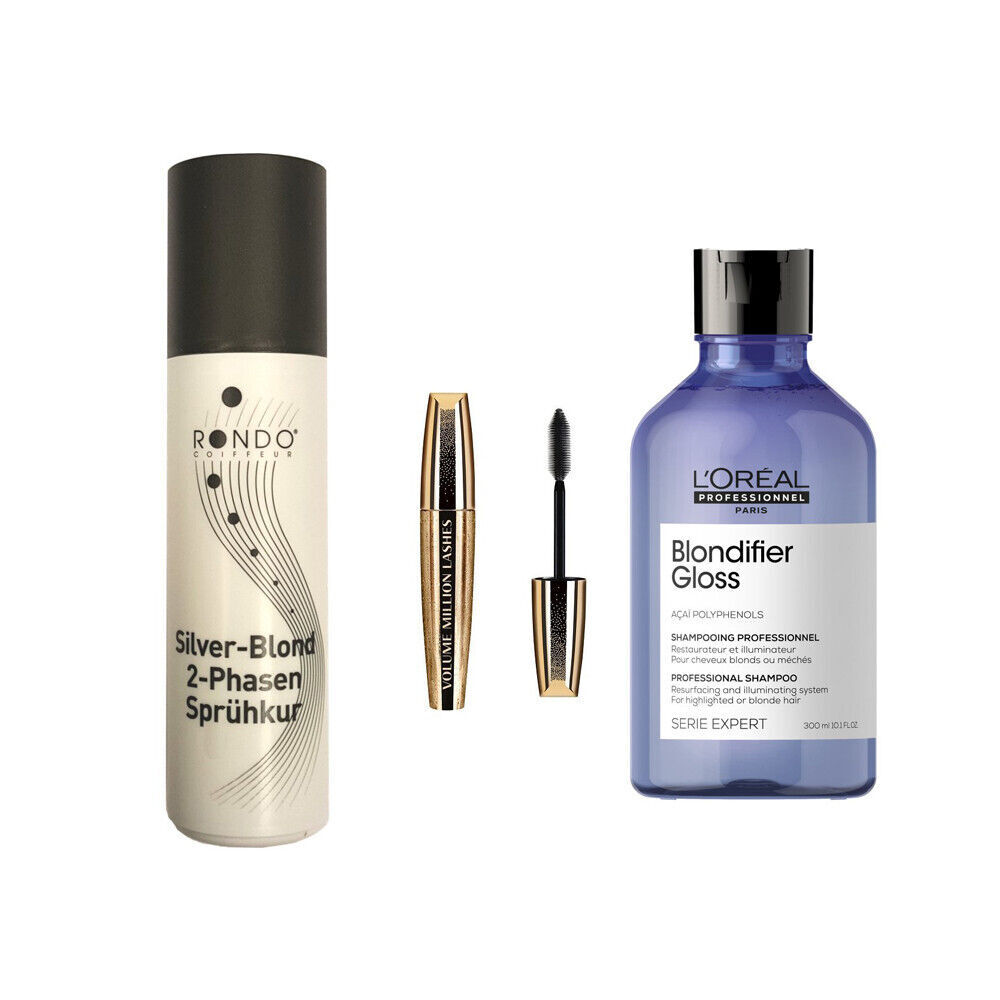 Haarpflege blondes Haar Set - Loreal Blondifier Shampoo + Rondo Sprühkur