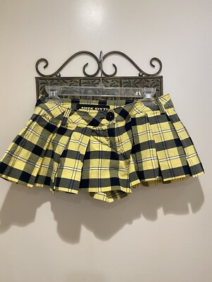 Vintage Y2k Miss Sixty Mini Pleated Tartan Skort Size 27