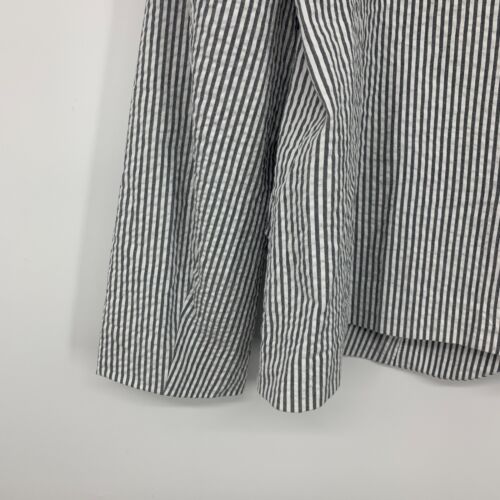 J.Jill Blazer Damen Größe M Seersucker Streifen Einknopf Baumwolljacke - Bild 12 von 13
