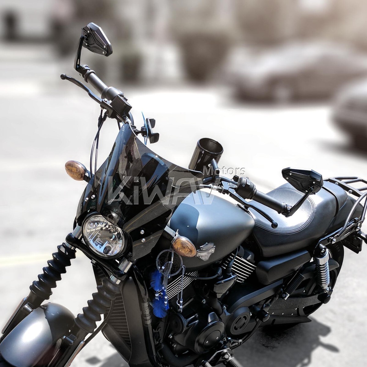 VAWiK ViperII bar end rear mirrors black Emark 7/8 VAWiK ViperII bar end rear mirrors black Emark 7/8