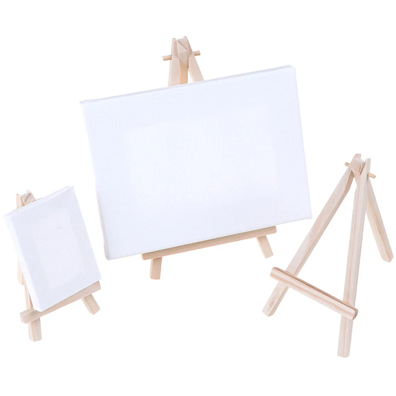 15 Sets Mini Frame Easel Stand Canvas Painting Canvases Picture Wood Travel  Table Top - AliExpress