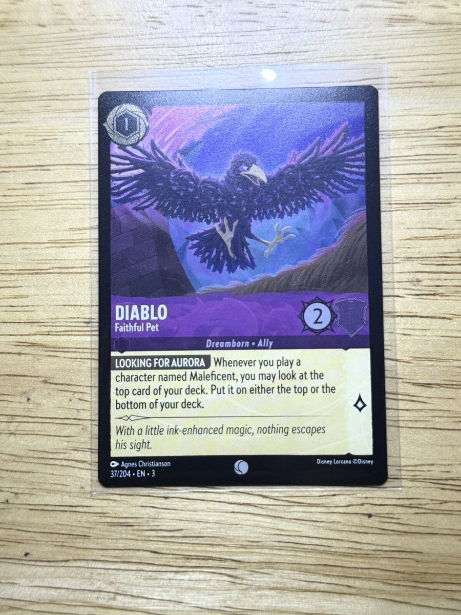 lorcana diablo card - Ursula's Return - - Devoted Herald (Legendary) Faithful Pet Ink Type 10 Most Valuable Disney Lorcana: