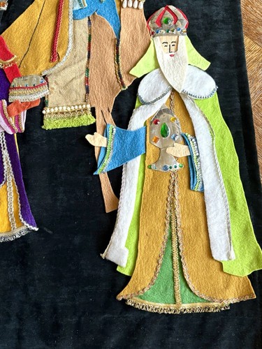 Vintage 1970’s Handmade Christmas wall hanging featuring the Three Wisemen. - Picture 3 of 9