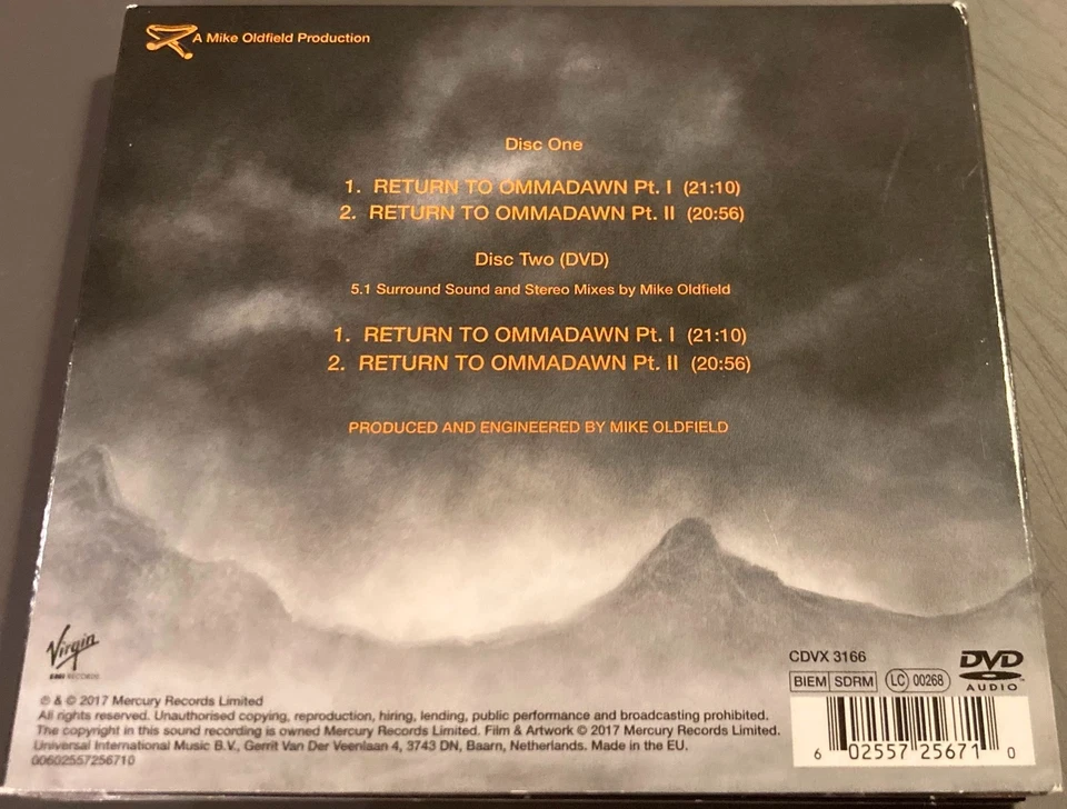 Mike Oldfield: RETURN TO OMMADAWN - CD + DVD - Deluxe Ed.- Virgin EMI 2017 - NM! - Bild 2 von 4