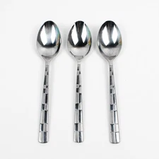 Lot Of 3 Cambridge Silver Parallel (Stainless) Flatware Serving Spoons