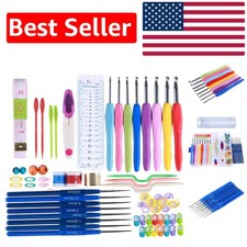 Gift-Worthy 64-Piece Crochet Hook Set with Essential Tools for Everyone