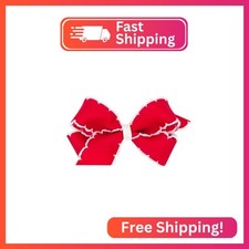 Wee Ones Girls' Classic Grosgrain Moonstitch Edge Hair Bow, No-Slip Hair Clip, H