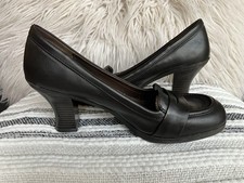 Lower East Side Loafer with Heel Dark Brown Women s Size 10 Academia Preppy VTG