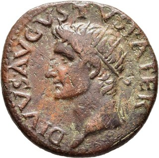 MONEDA DE BRONCE ROMANA FITZ DIVUS AUGUSTUS AE AS ROME THUNDERBOLT ±MAS1306