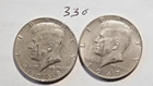 KENNEDY HALF DOLLAR,  40%  SILVER,  1966-P,  1968-D,  ----331
