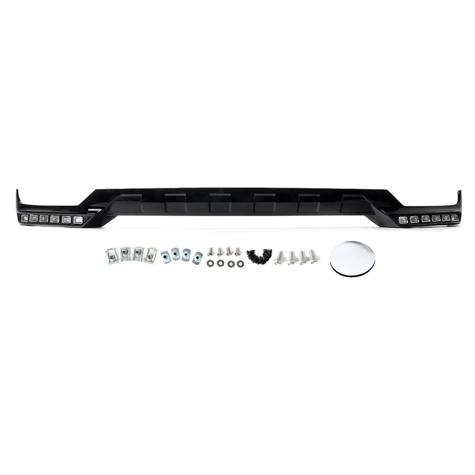 Front Splitter Lip W/ LED Gloss Black Fit Mercedes-Benz W463 G500 G550 1990-2018 - Image 4 of 4