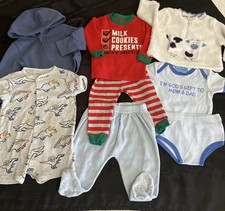Lot of 7 pc Baby boy clothing 6 Mo clothes Hoodie Xmas Pj Jacket