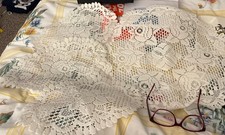 Heritage Lace Rose Doily Set Of 4 Cream Vintage 1990s